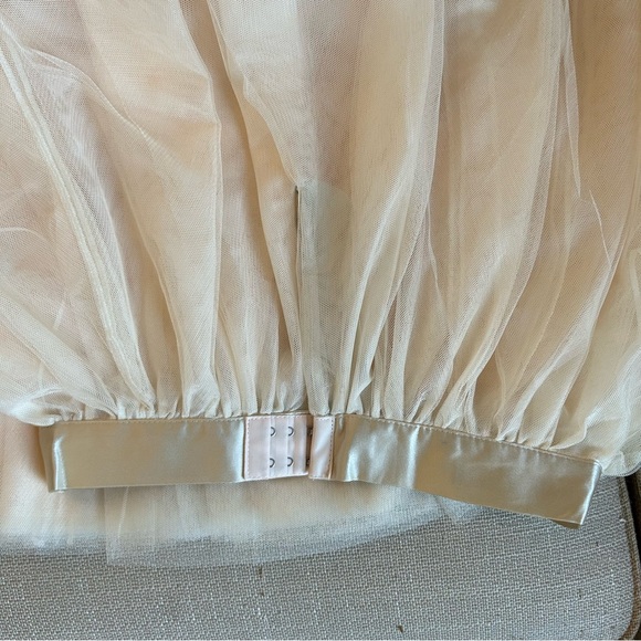 NEW Reformation Prisca Sheer Midi Skirt - Ivory Cream Small S - Picture 8 of 11